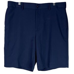 Grand Slam Shorts Men's 38 Blue Golf Athletic Performance Flat Front Pockets